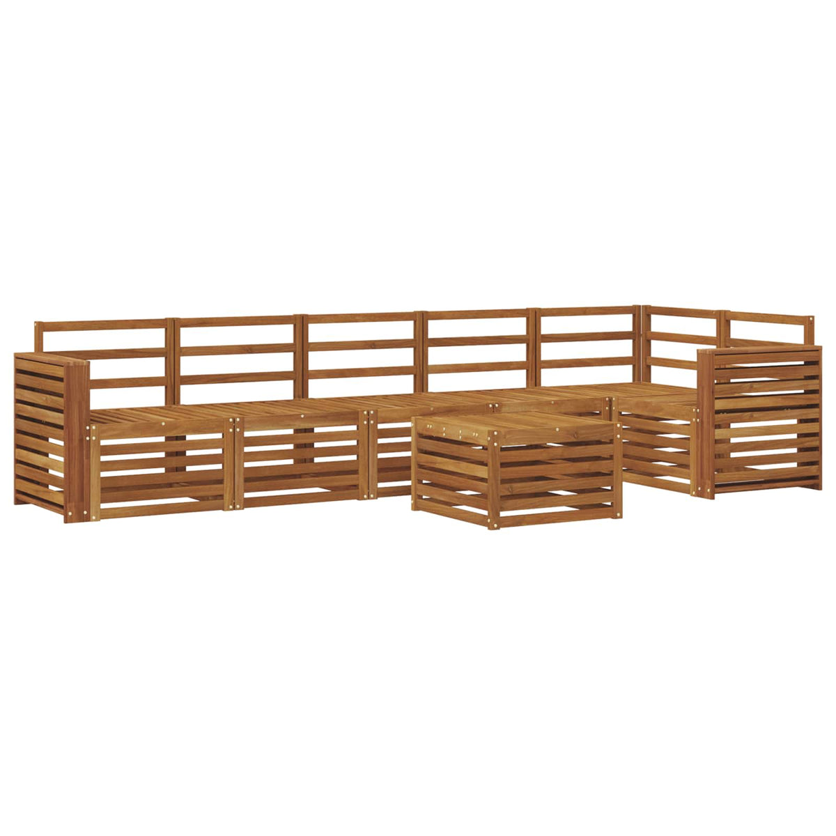 Set vanjskih sofa 7 kom. Prirodna Poliester