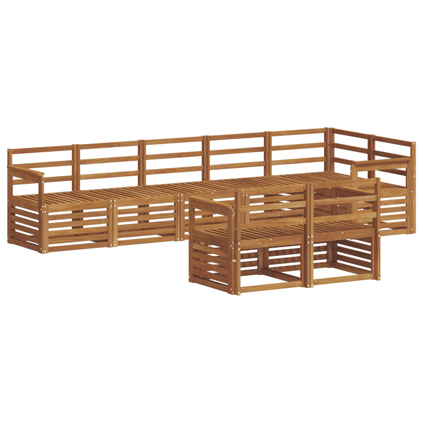 Setovi sofa 8 pcs Prirodna Čvrsto drvo akacije