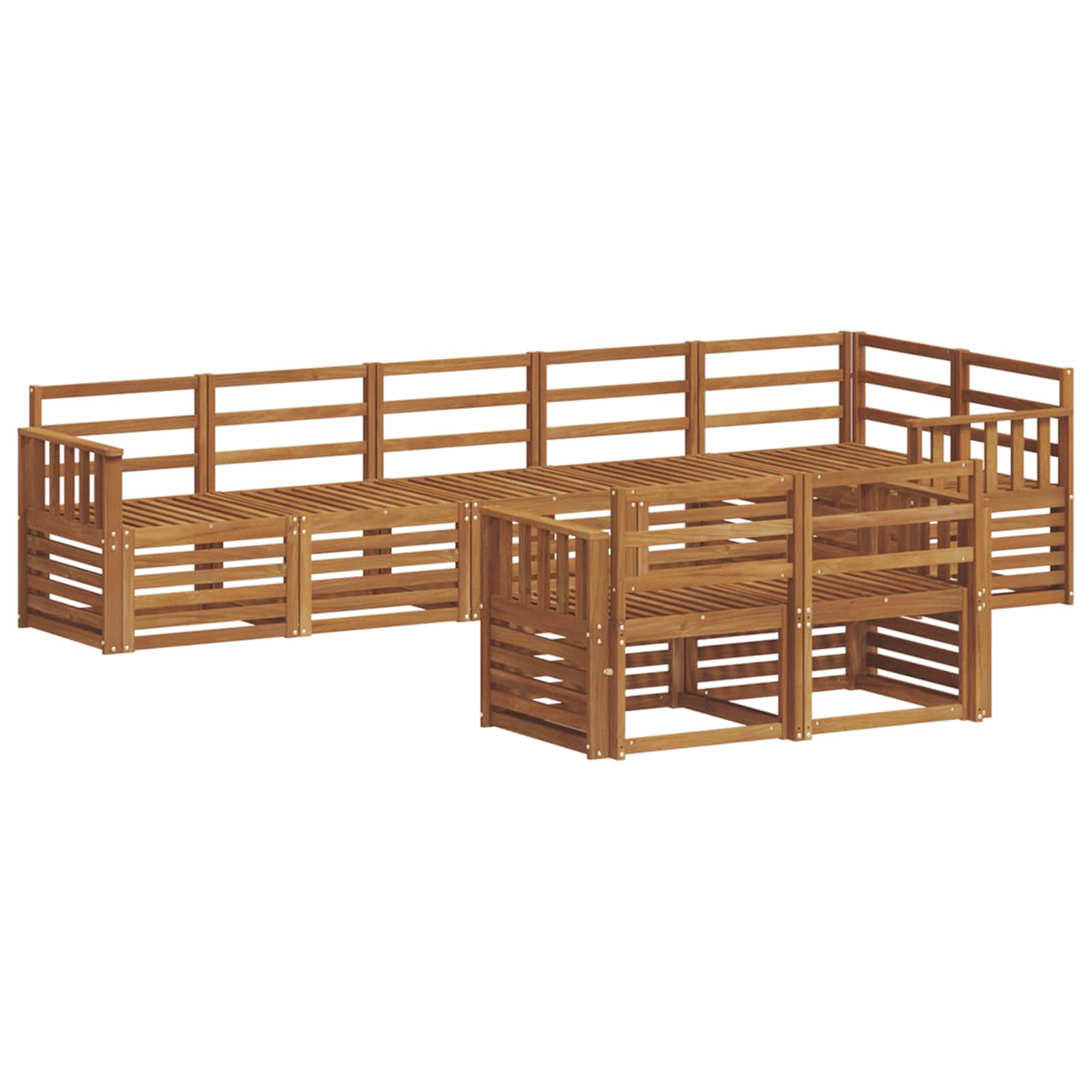 Setovi sofa 8 pcs Prirodna Čvrsto drvo akacije
