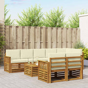 Set vanjskih sofa 9 kom. Prirodna i krem Poliester