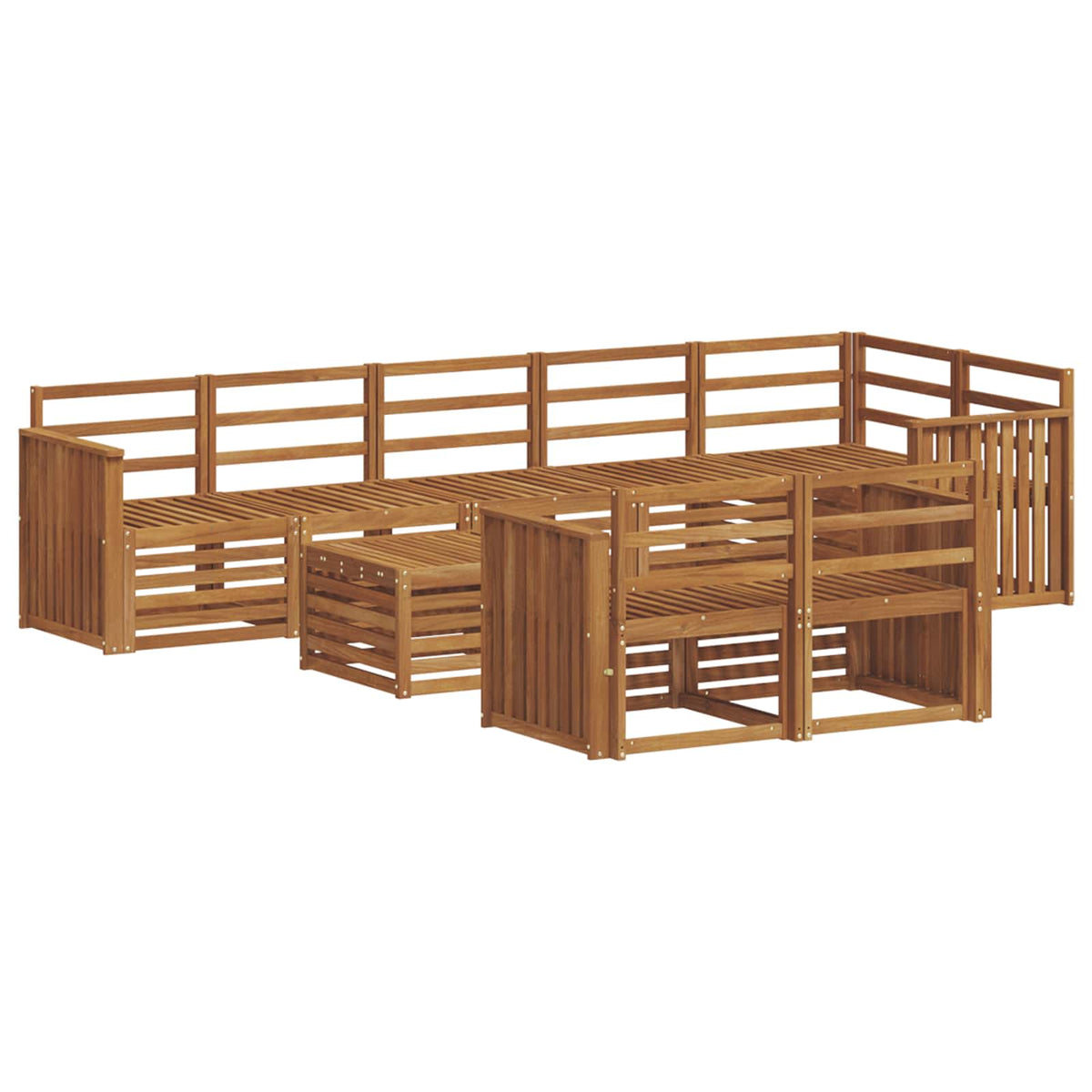 Set vanjskih sofa 9 kom. Prirodna Poliester