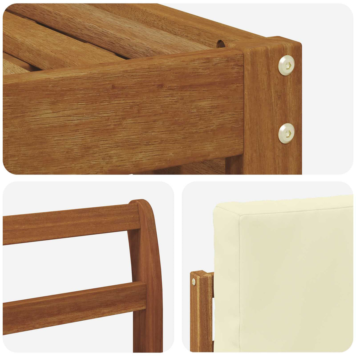 Set vanjskih sofa 9 kom. Prirodna i krem Poliester