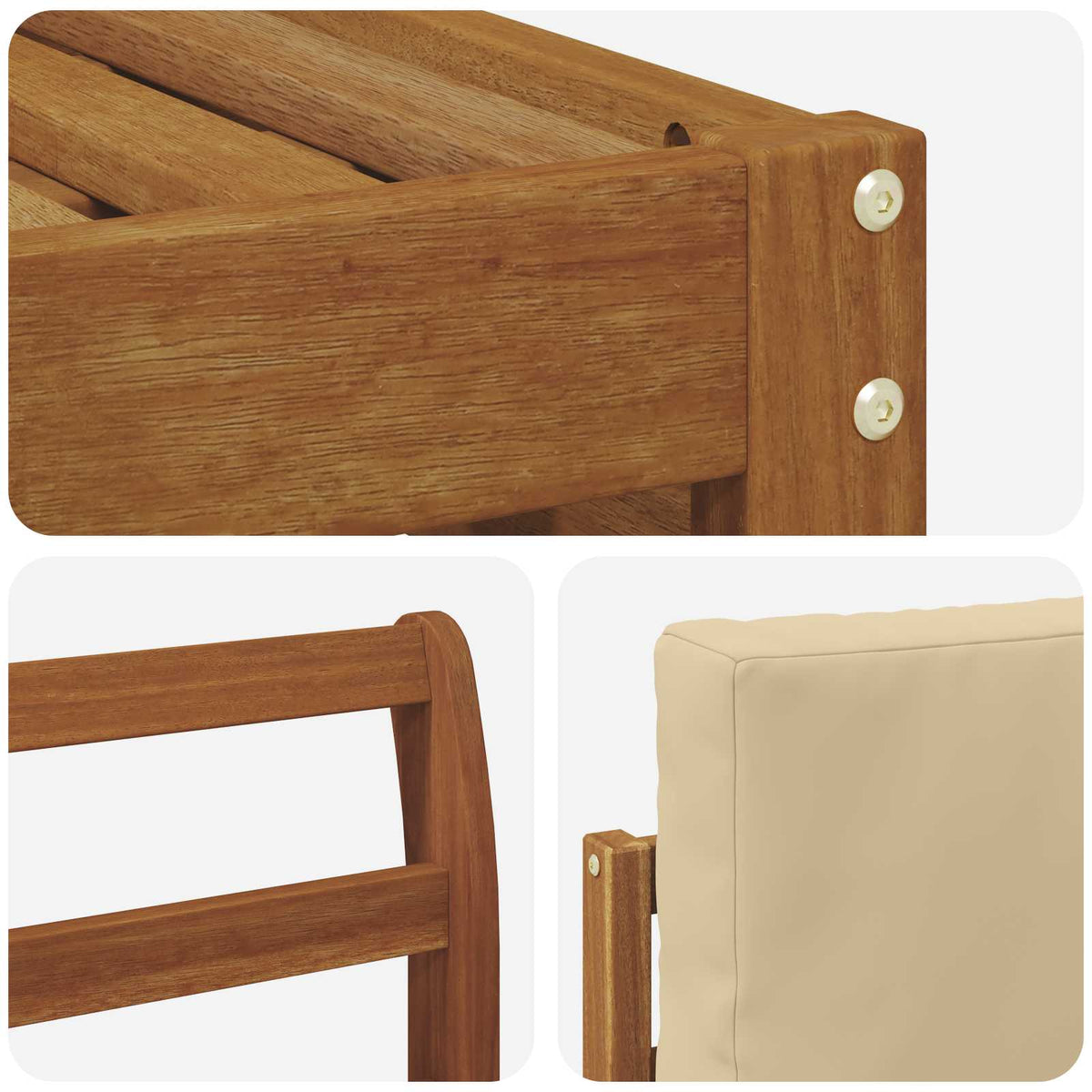 Set vanjskih sofa 9 kom. Prirodna i bež Poliester