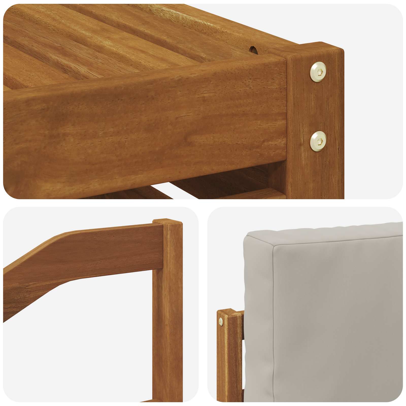 Set vanjskih sofa 7 kom. Prirodna i svijetlo siva Poliester