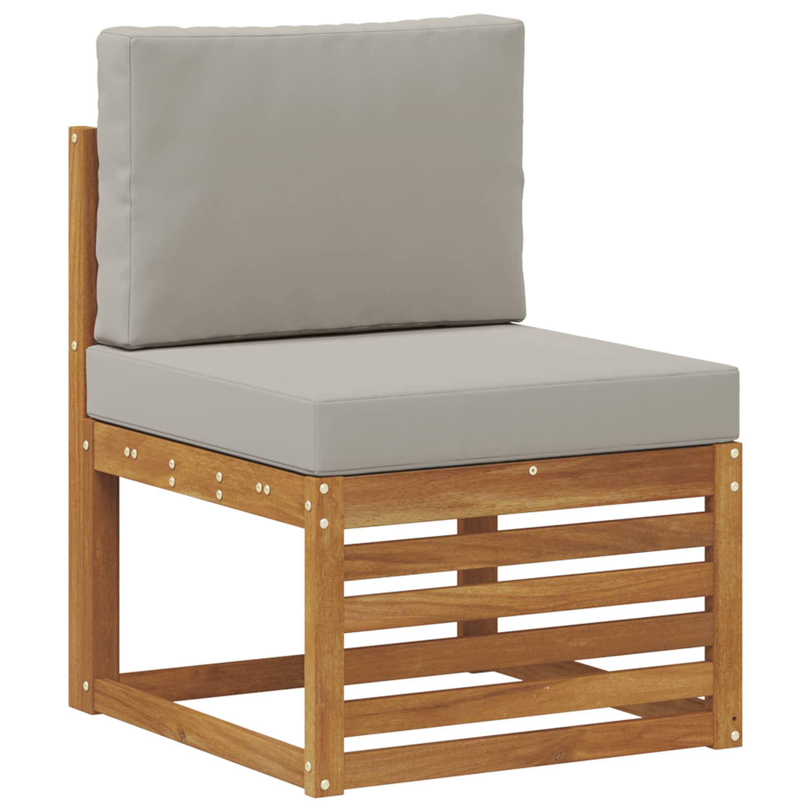 Set vanjskih sofa 7 kom. Prirodna i svijetlo siva Poliester