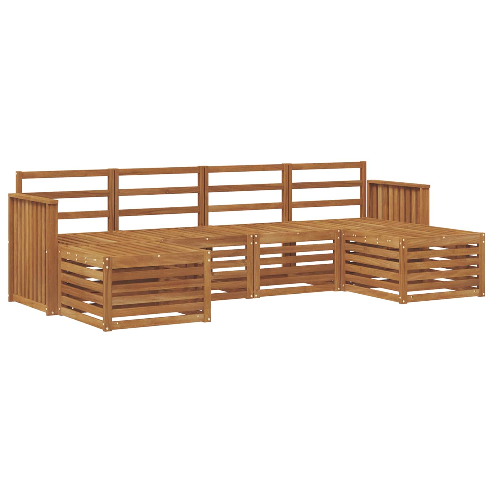 Setovi sofa 6 pcs Prirodna Čvrsto drvo akacije