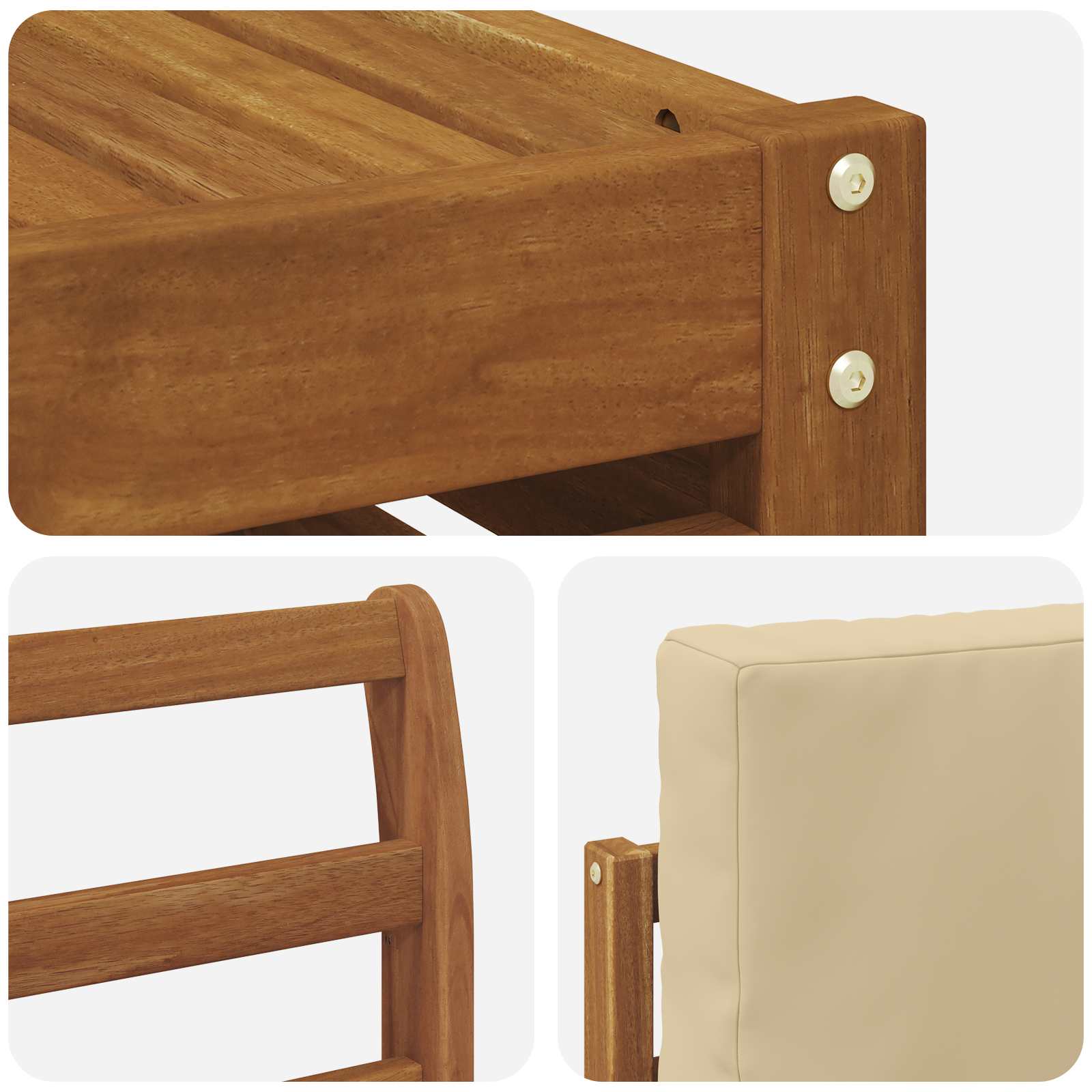 Set vanjskih sofa 9 kom. Prirodna i bež