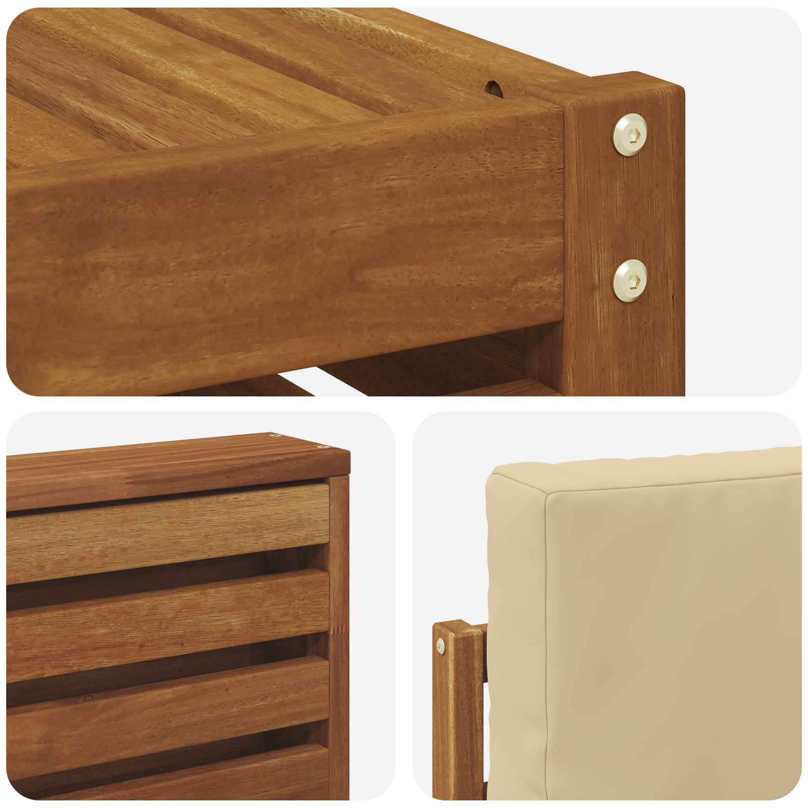 Set vanjskih sofa 9 kom. Prirodna i bež