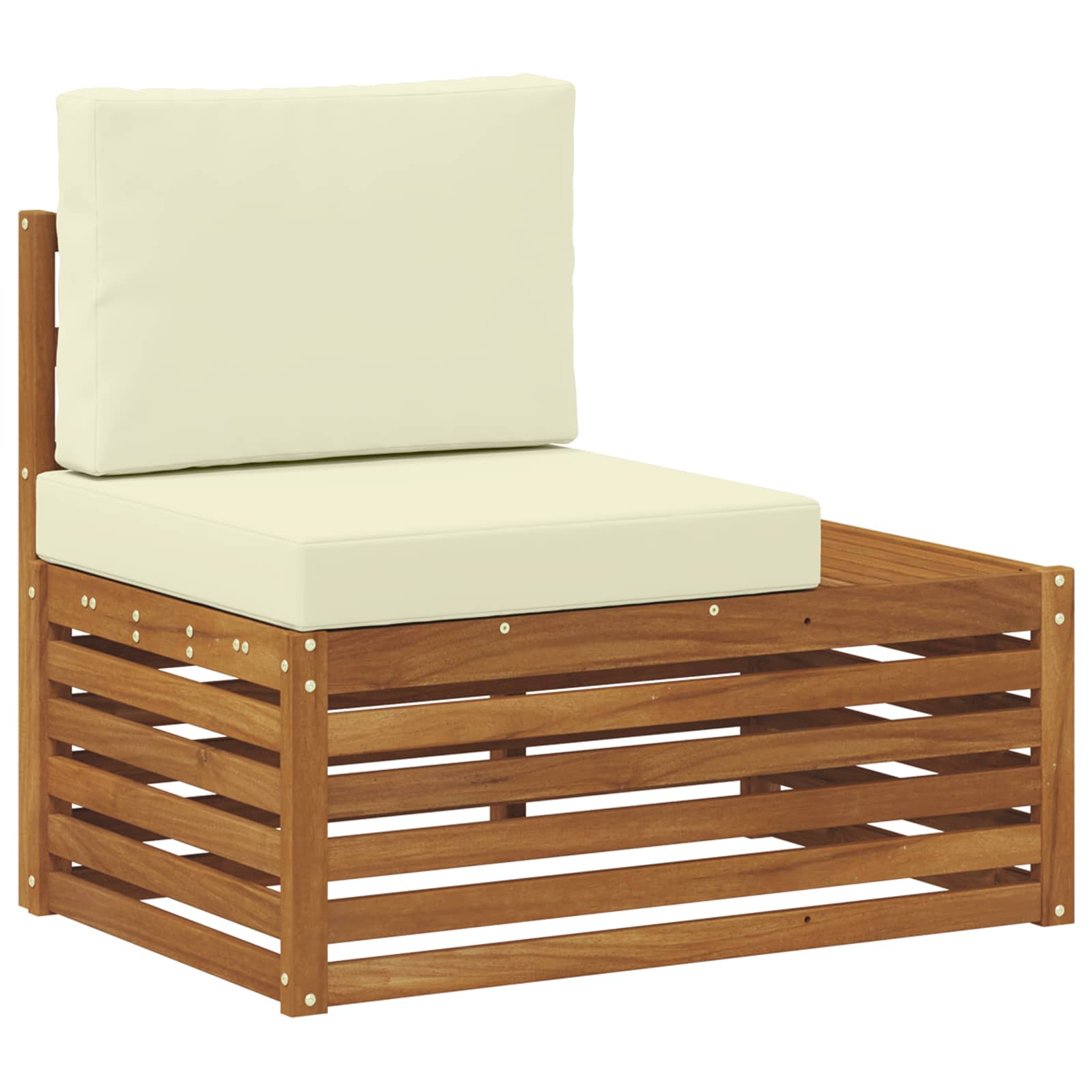 Set vanjskih sofa s jastukom 2 Komad Prirodna i krem