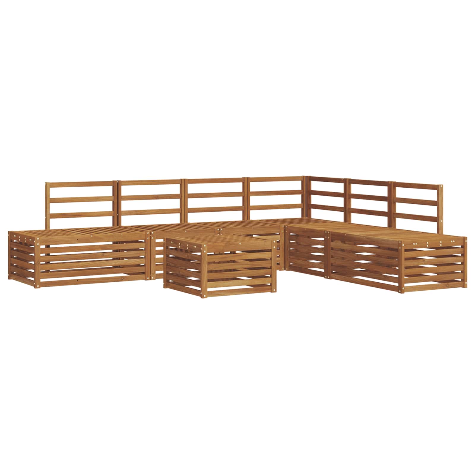 Set vanjskih sofa 7 Komad Prirodna Čvrsto drvo akacije