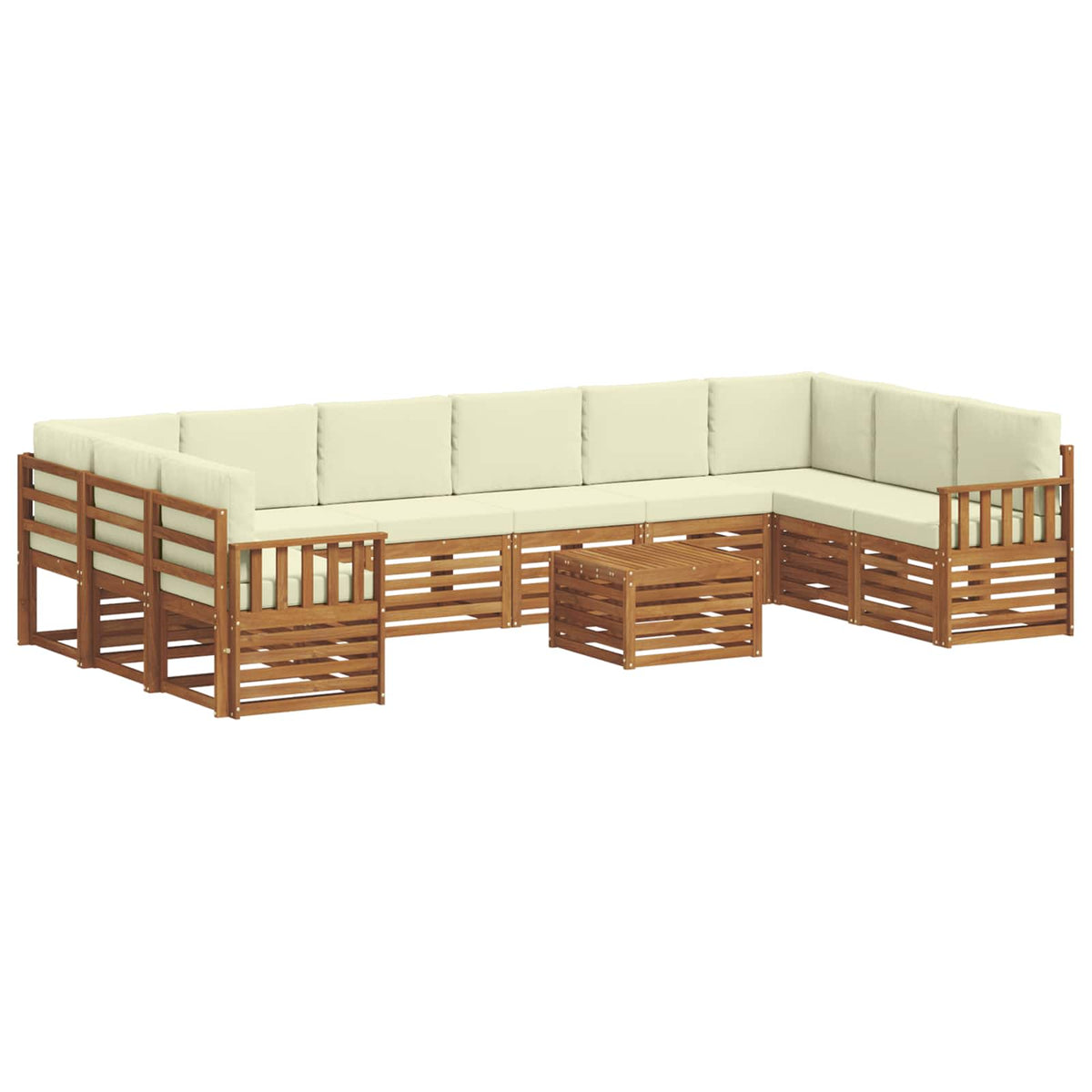 Set vanjskih sofa 11 kom. Prirodna i krem