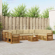 Set vanjskih sofa 11 kom. Prirodna i bež