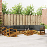 Set vanjskih sofa 11 kom. Prirodna i antracit