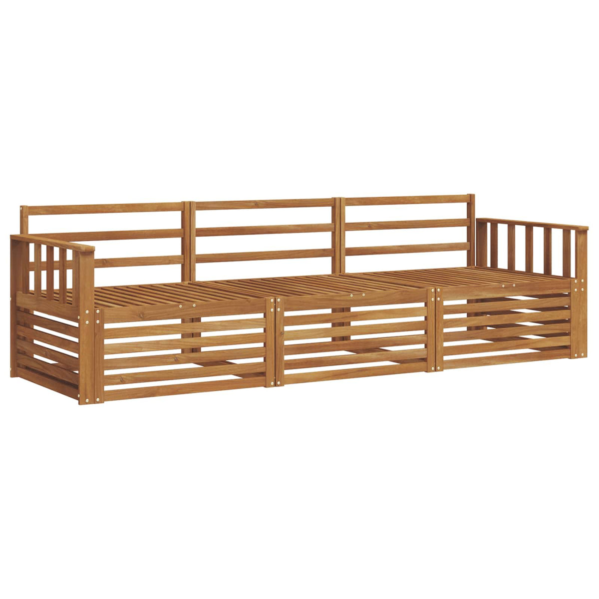 Set vanjskih sofa 3 kom. Prirodna Čvrsto drvo akacije