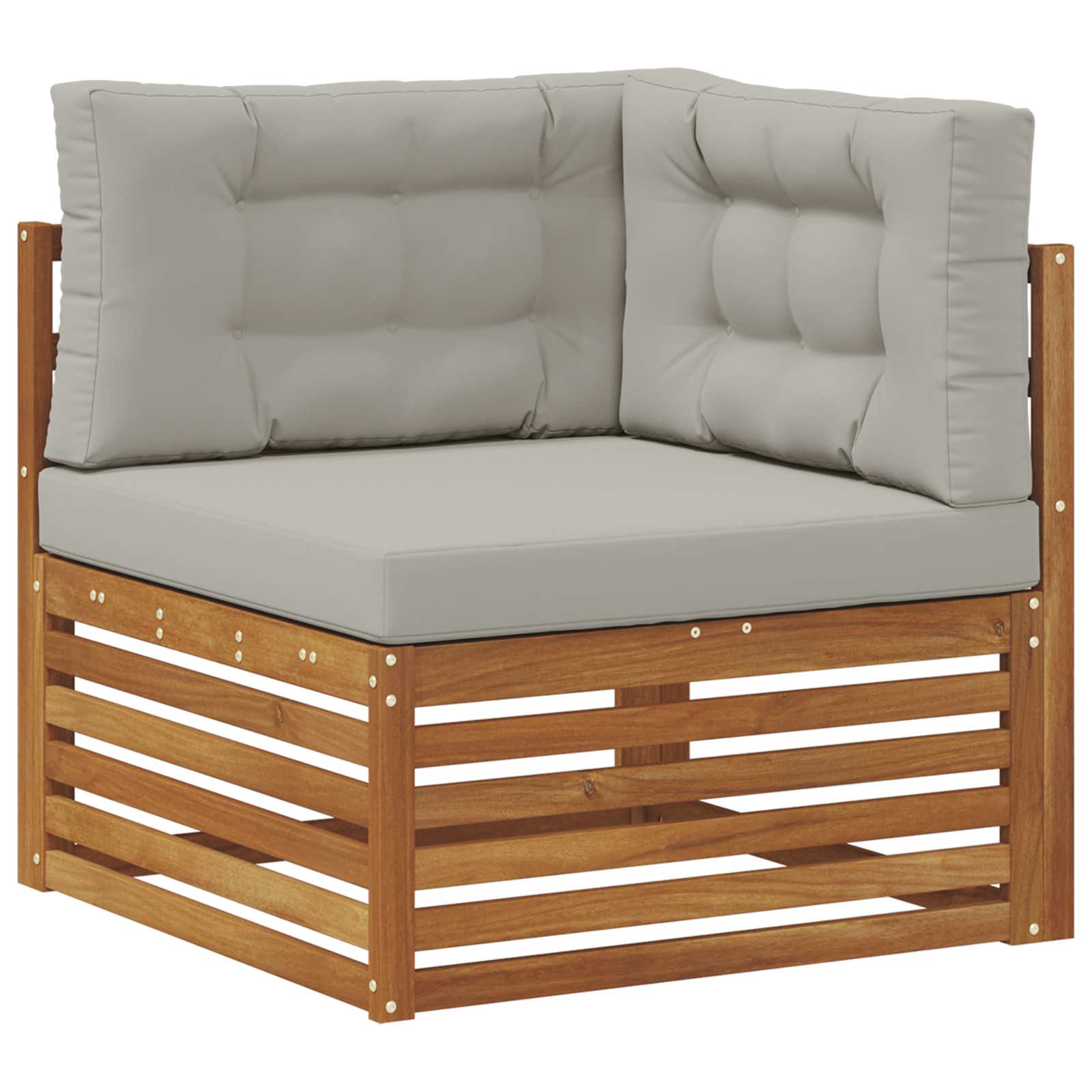 Set vanjskih sofa 8 kom. Prirodna i svijetlo siva