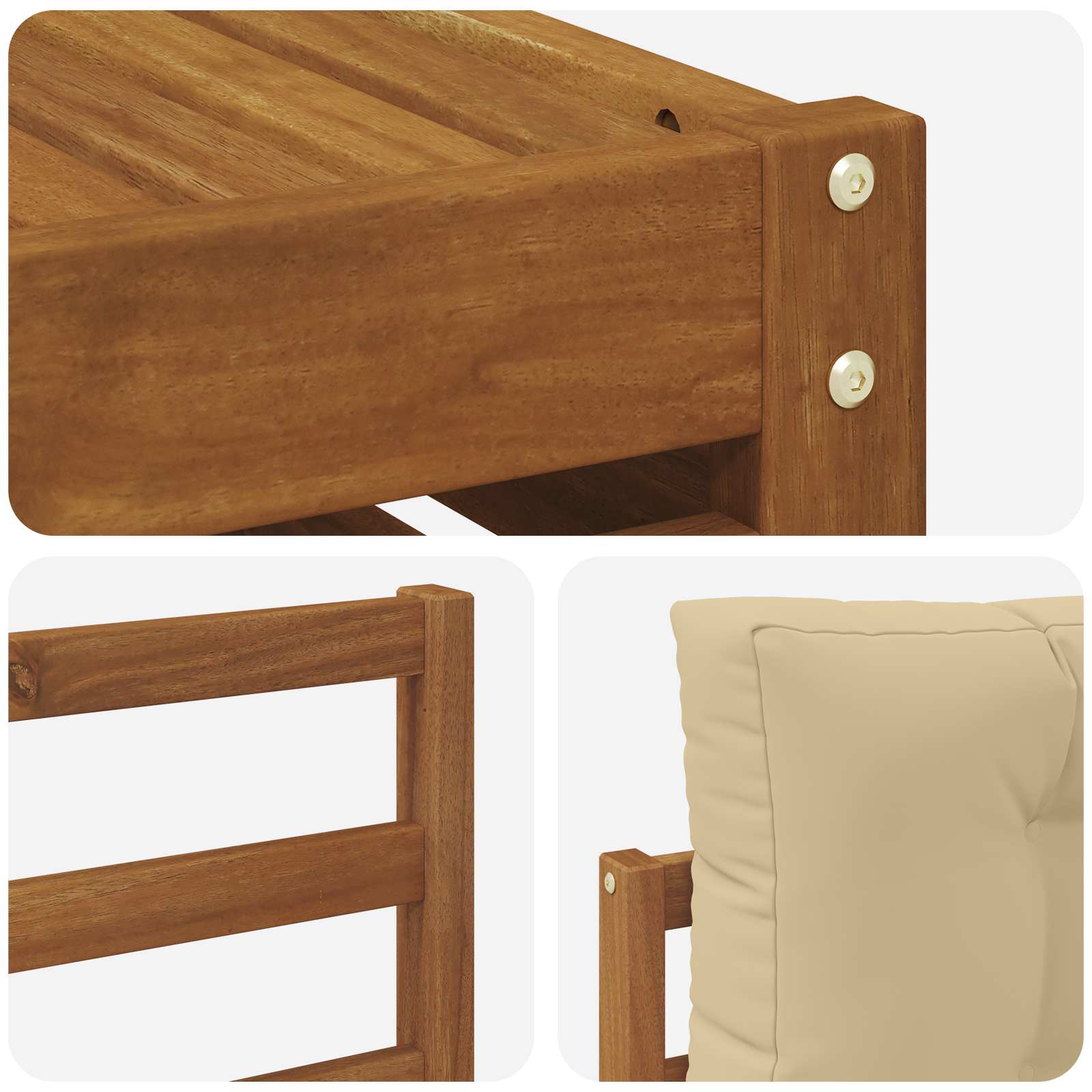 Set vanjskih sofa 8 kom. Prirodna i bež