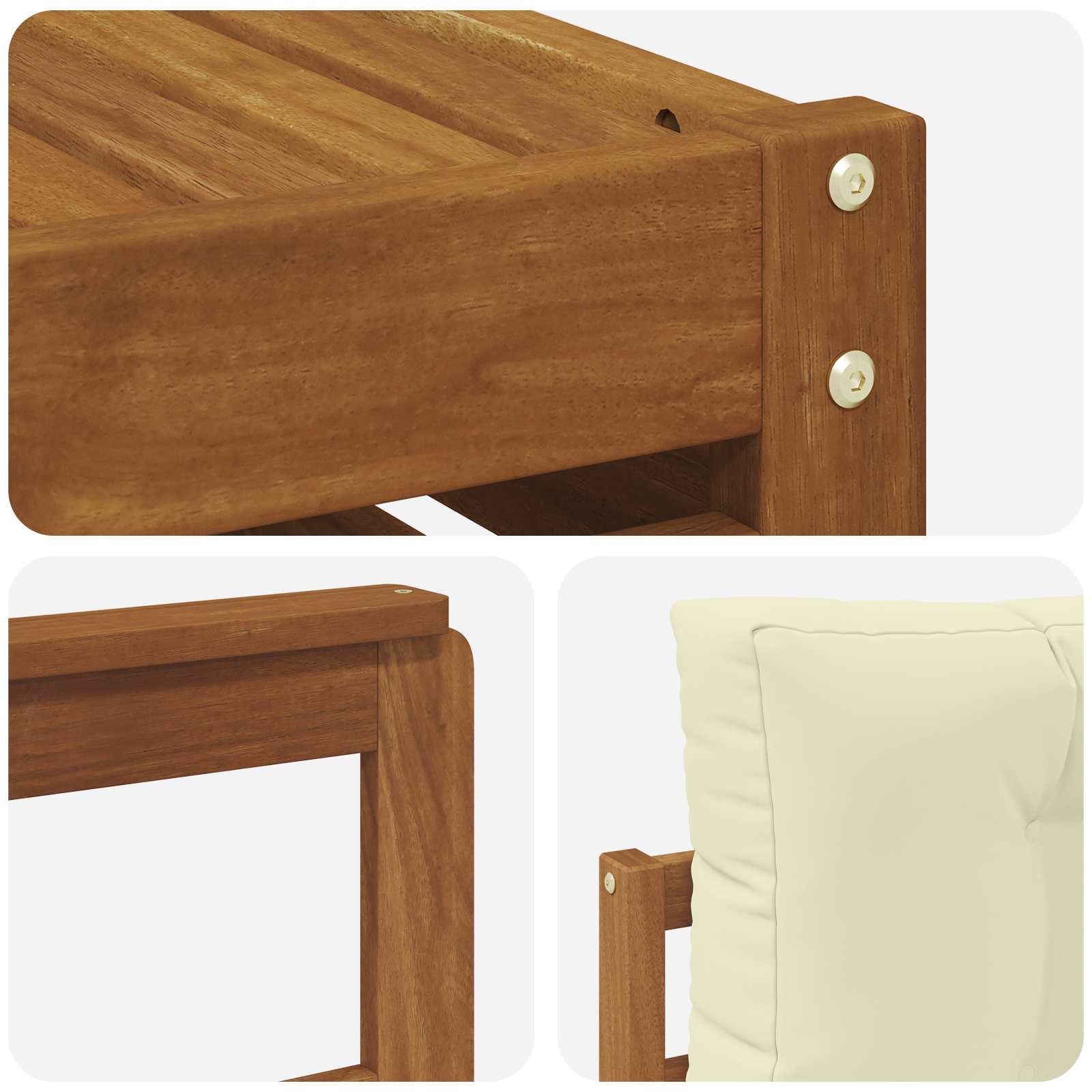 Set vanjskih sofa 8 kom. Prirodna i krem