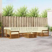 Set vanjskih sofa 8 kom. Prirodna i krem