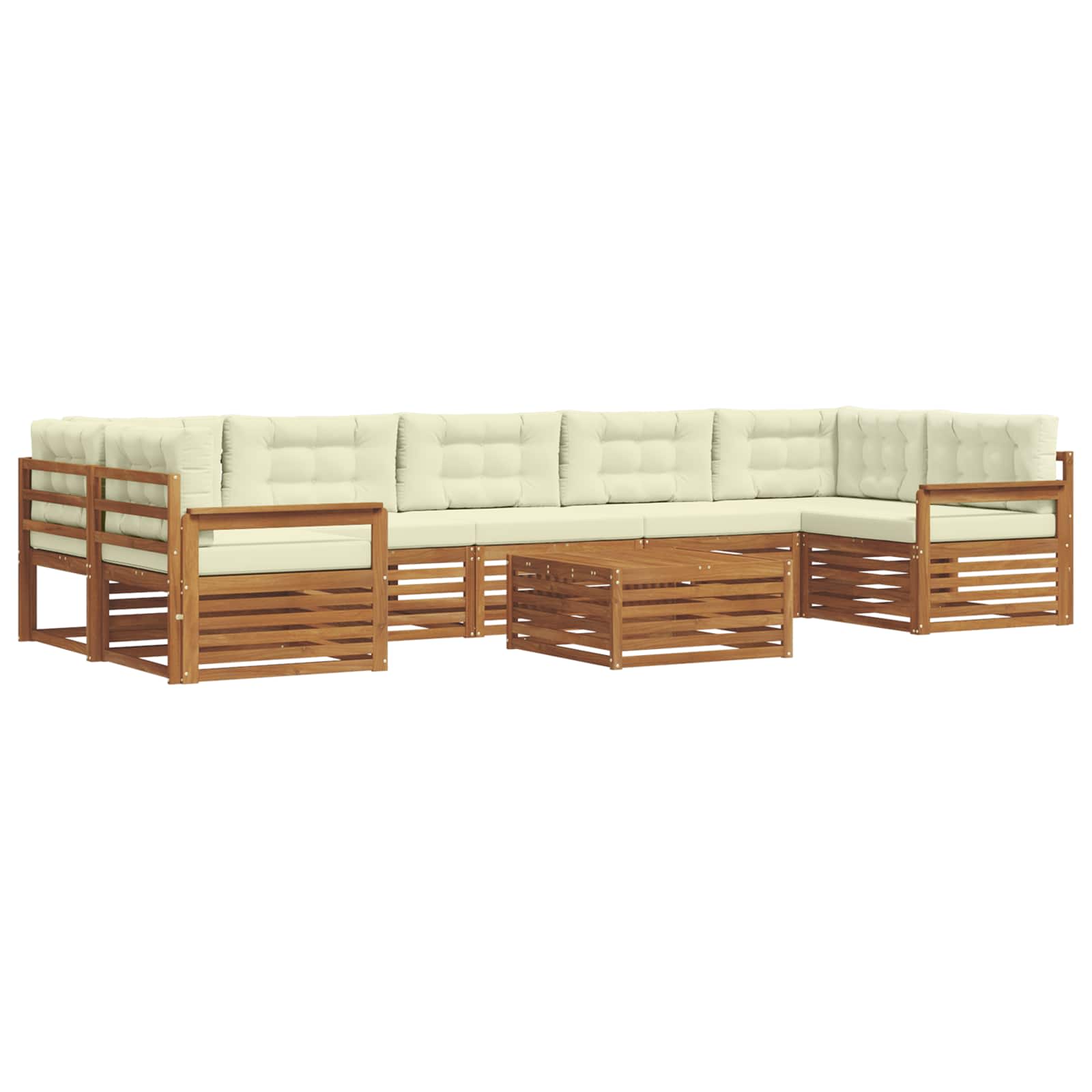 Set vanjskih sofa 8 kom. Prirodna i krem