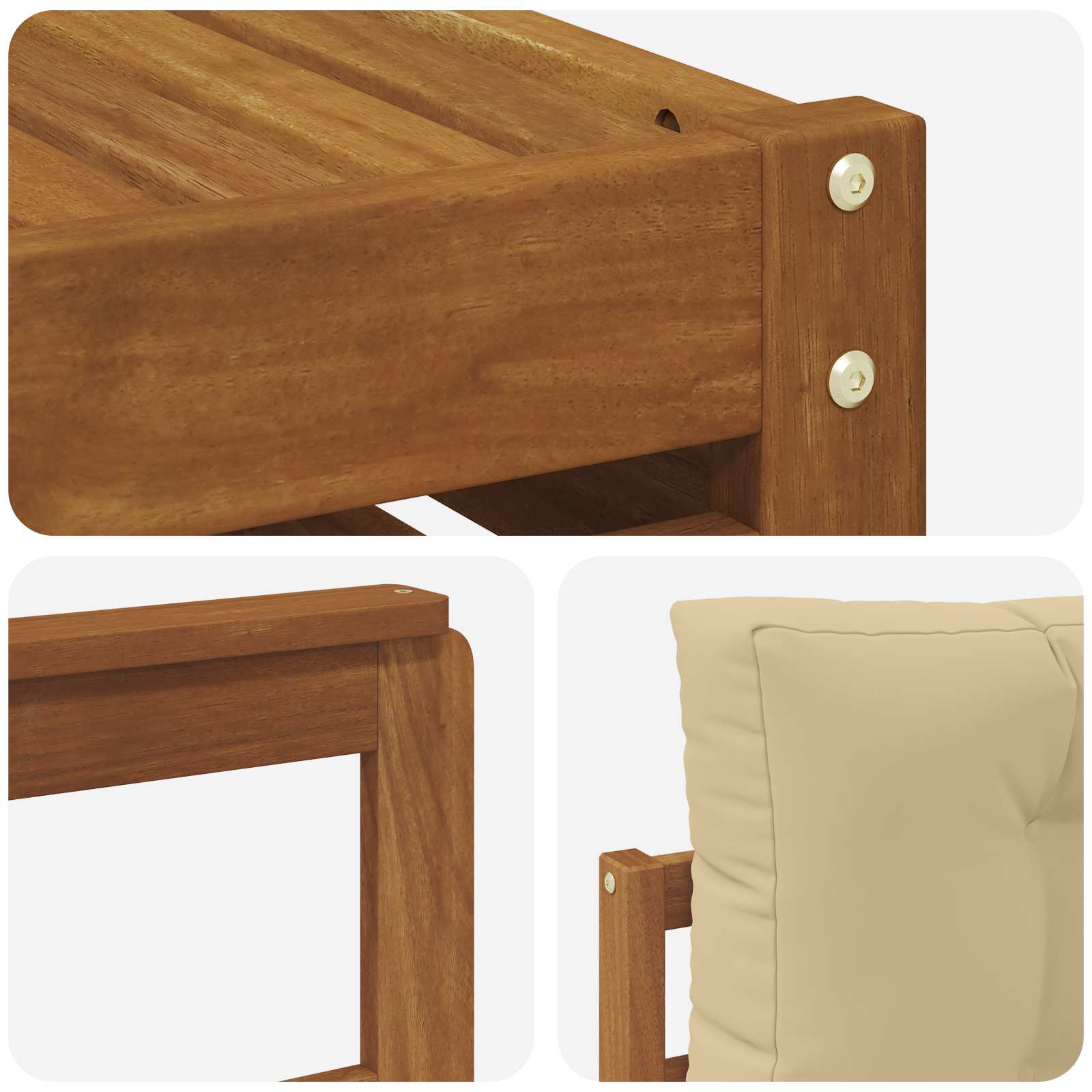 Set vanjskih sofa 8 kom. Prirodna i bež