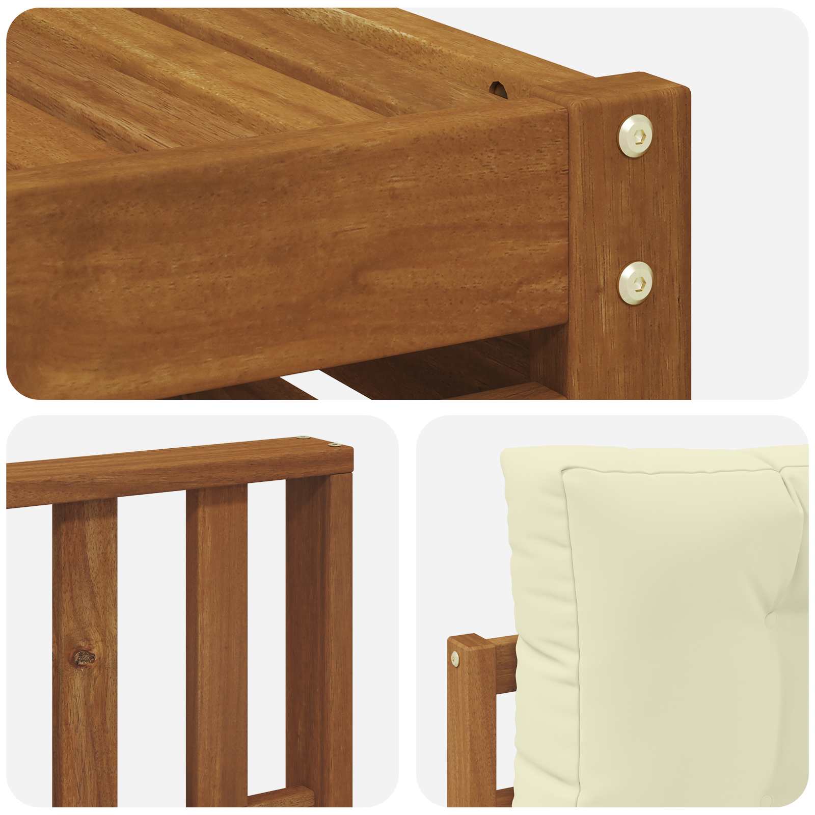 Set vanjskih sofa 8 kom. Prirodna i krem