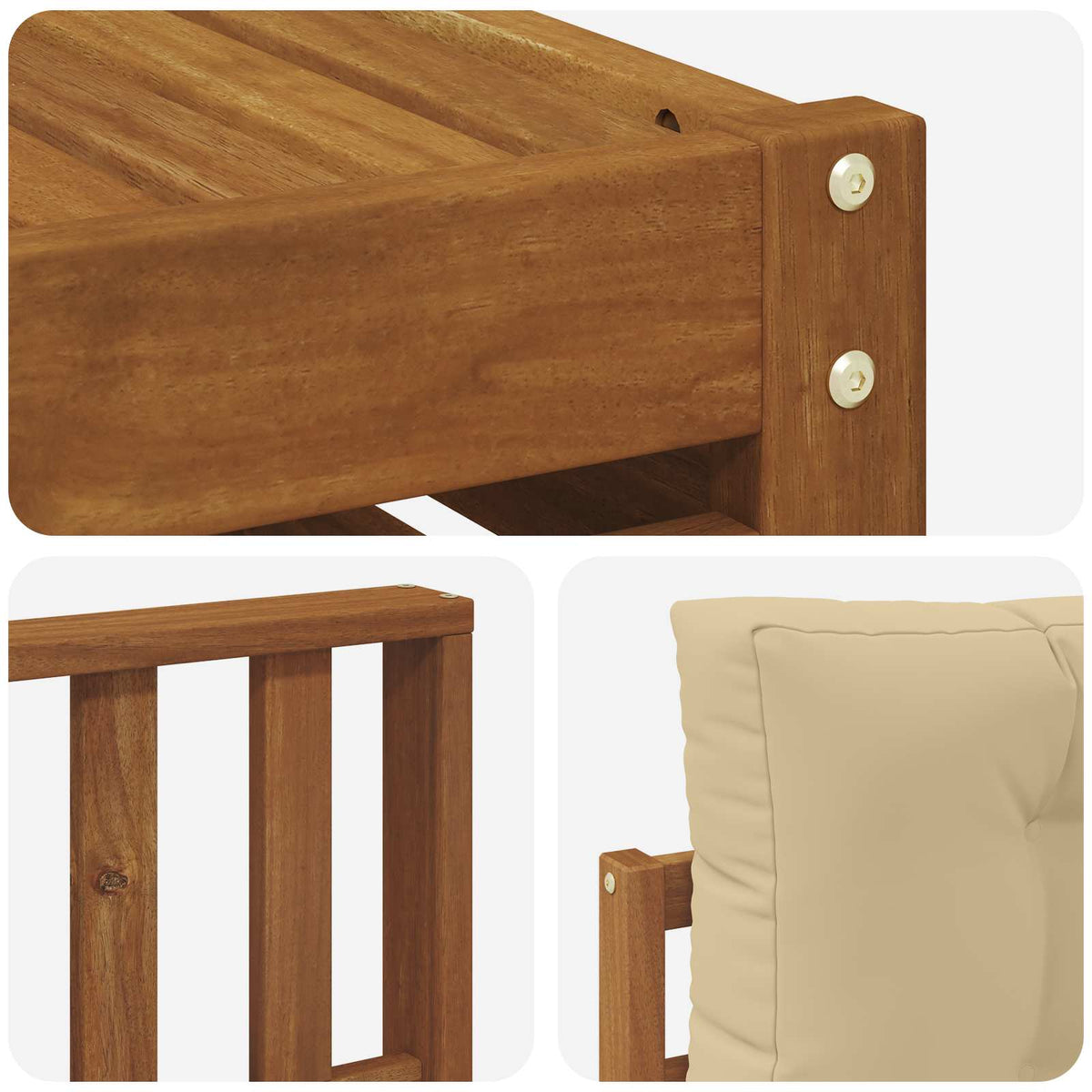 Set vanjskih sofa 8 kom. Prirodna i bež