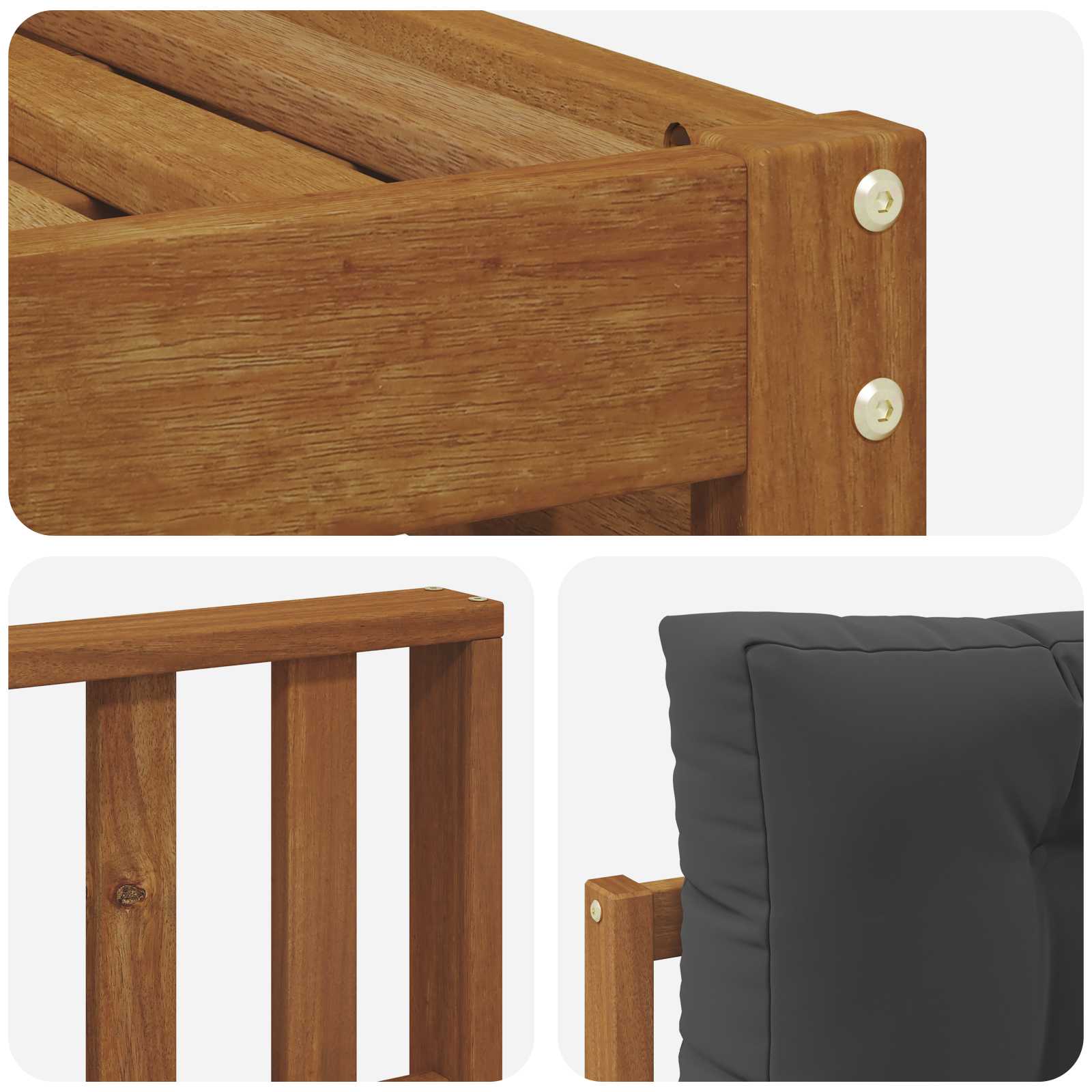 Set vanjskih sofa Prirodna i antracit 249,5 x 162,5 x 73 cm