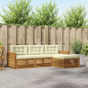 Set vanjskih sofa Prirodna i krem 257,5 x 162,5 x 73 cm