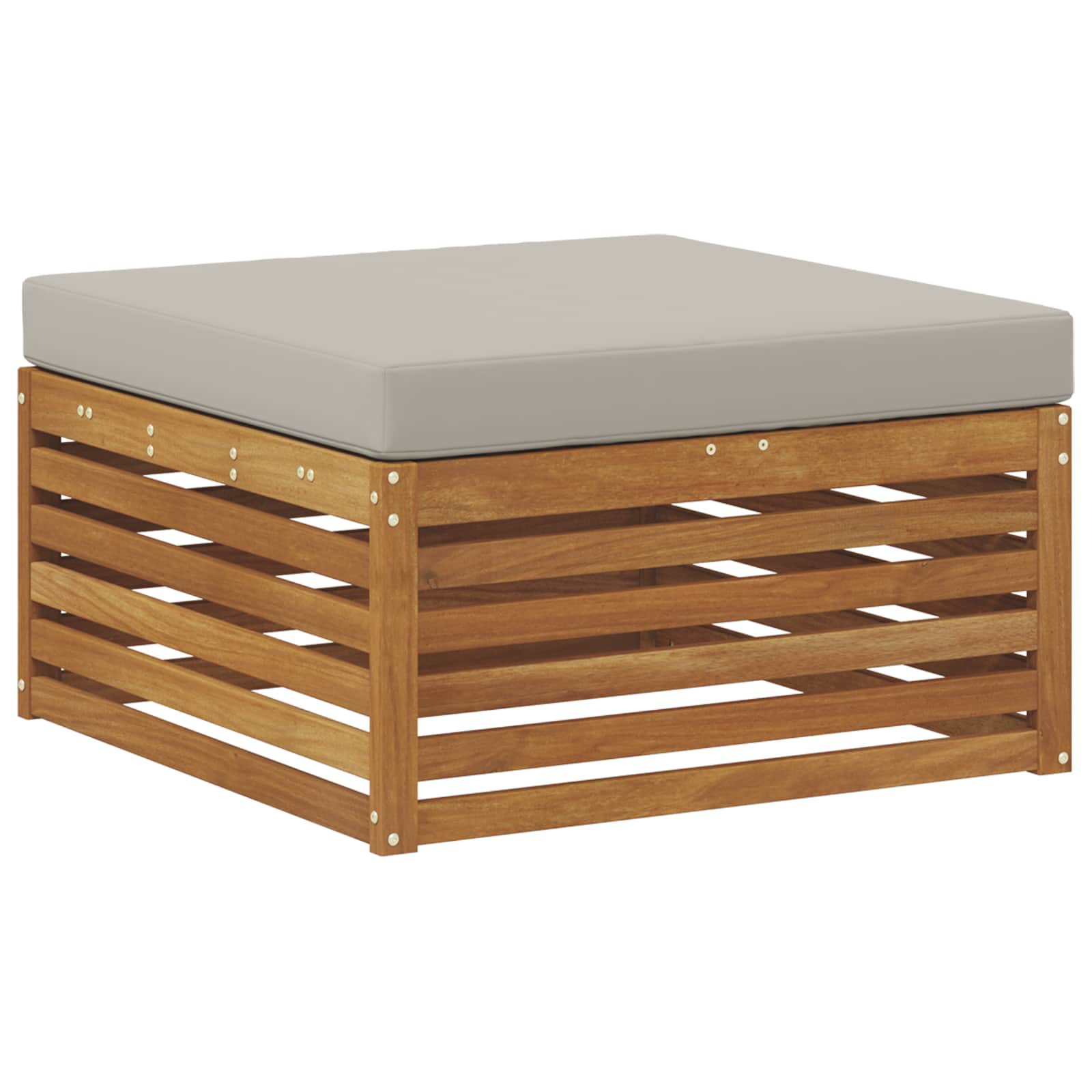 Set vanjskih sofa 6 kom. Prirodna i svijetlo siva