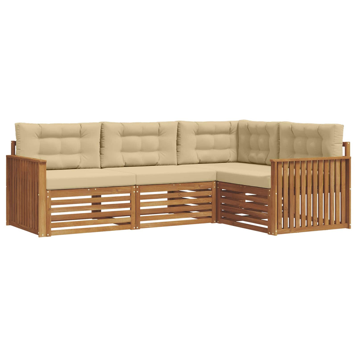 Set vanjskih sofa 4 kom. Prirodna i bež