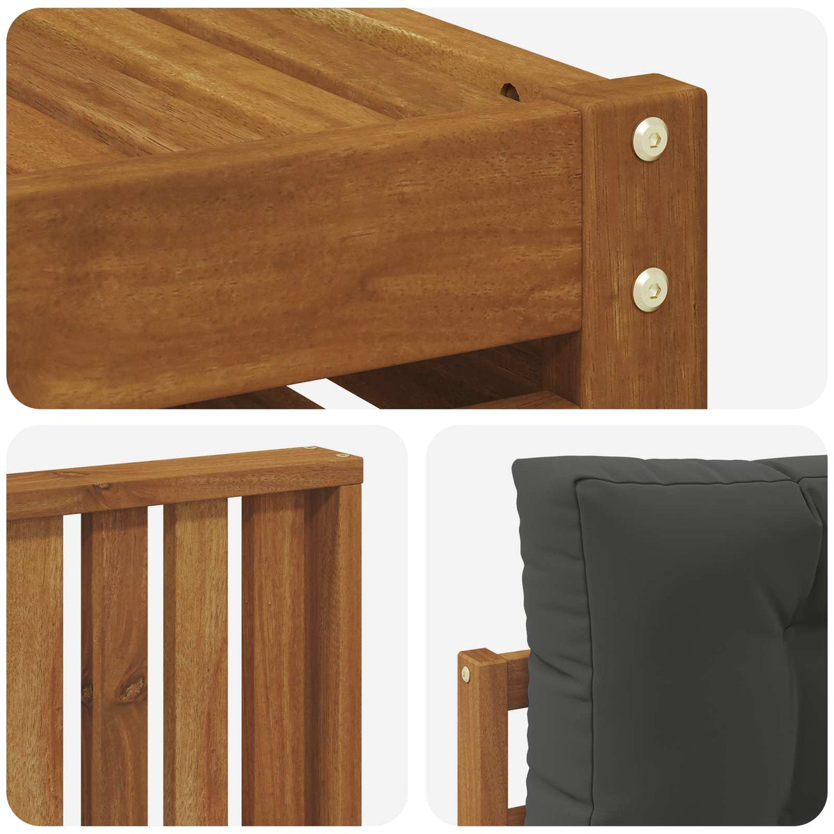Set vanjskih sofa 5 kom. Prirodna i antracit