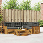 Set vanjskih sofa 5 kom. Prirodna i antracit