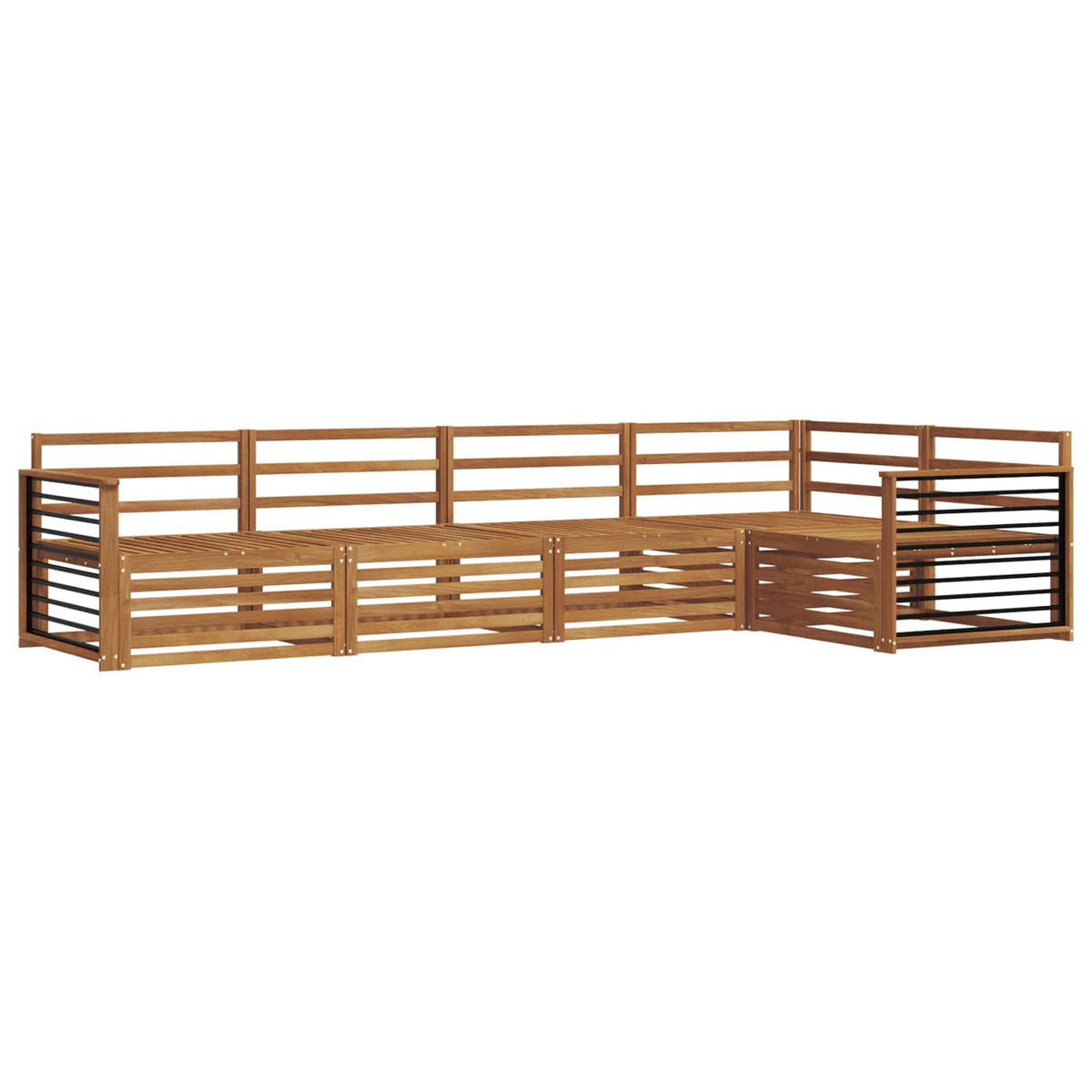 Set vanjskih sofa 5 kom. Prirodna