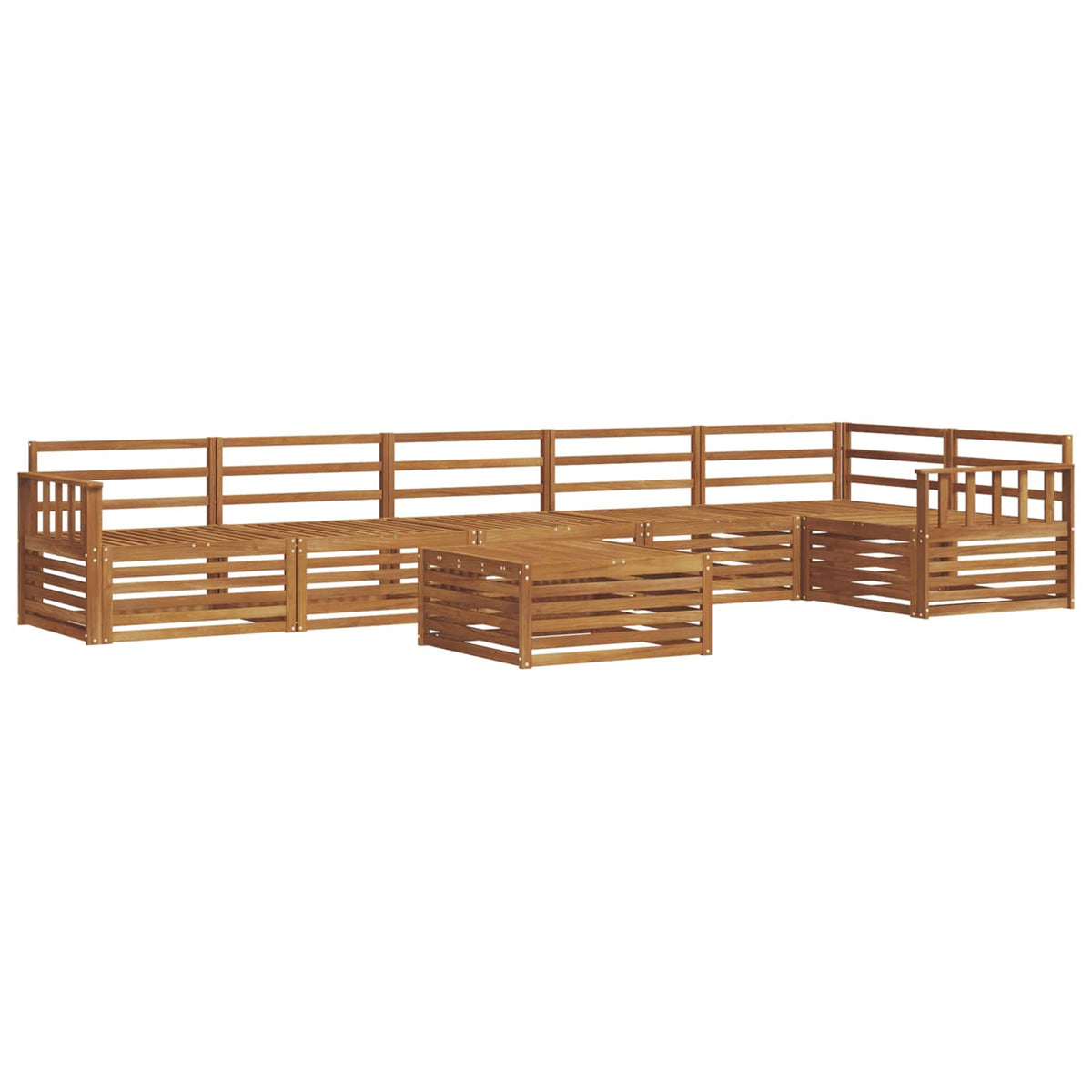 Set vanjskih sofa 7 kom. Prirodna