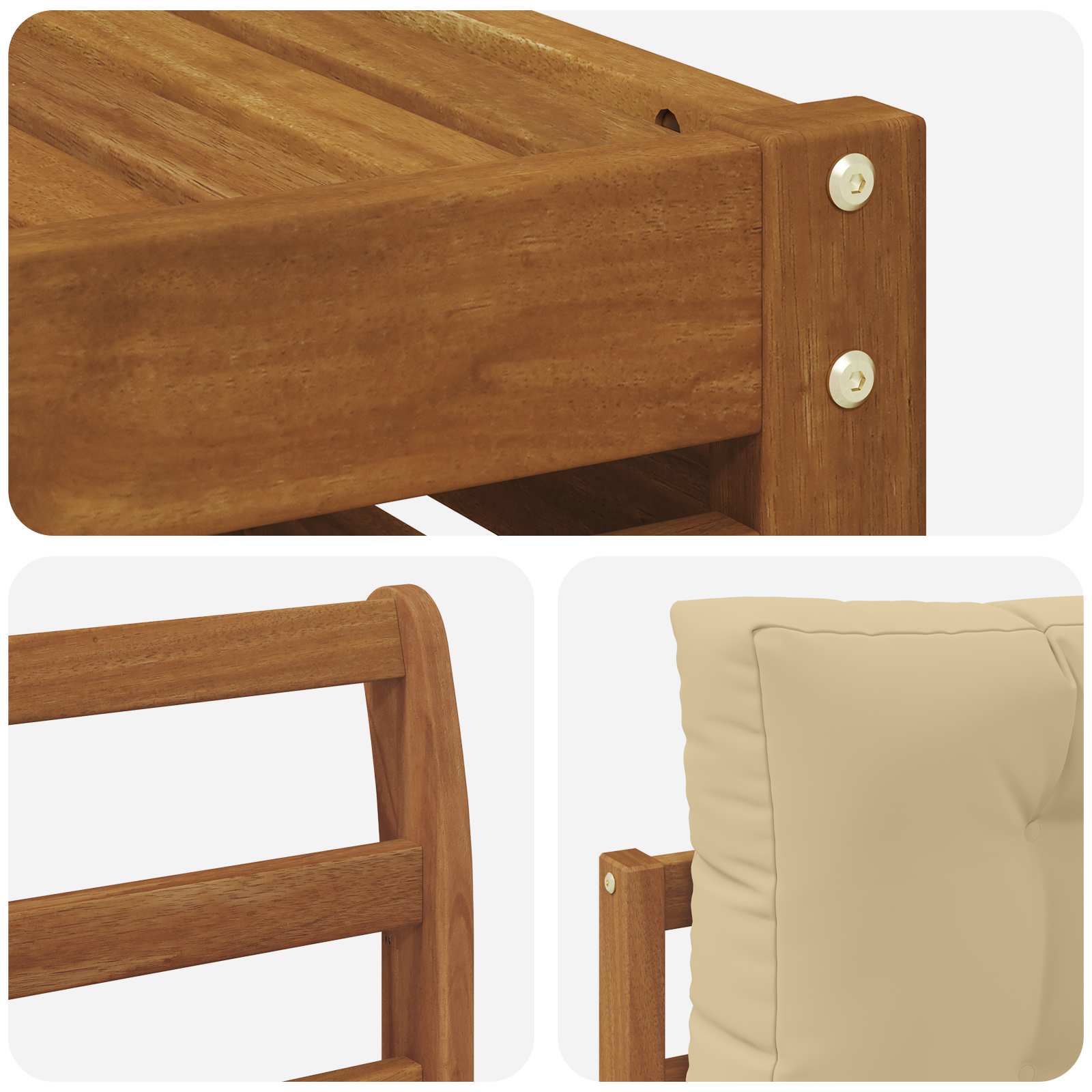 Set vanjskih sofa 7 kom. Prirodna i bež