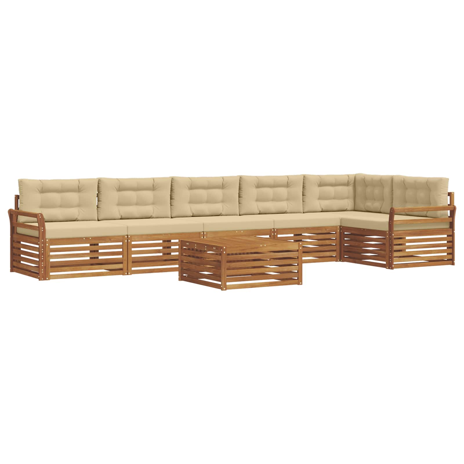 Set vanjskih sofa 7 kom. Prirodna i bež