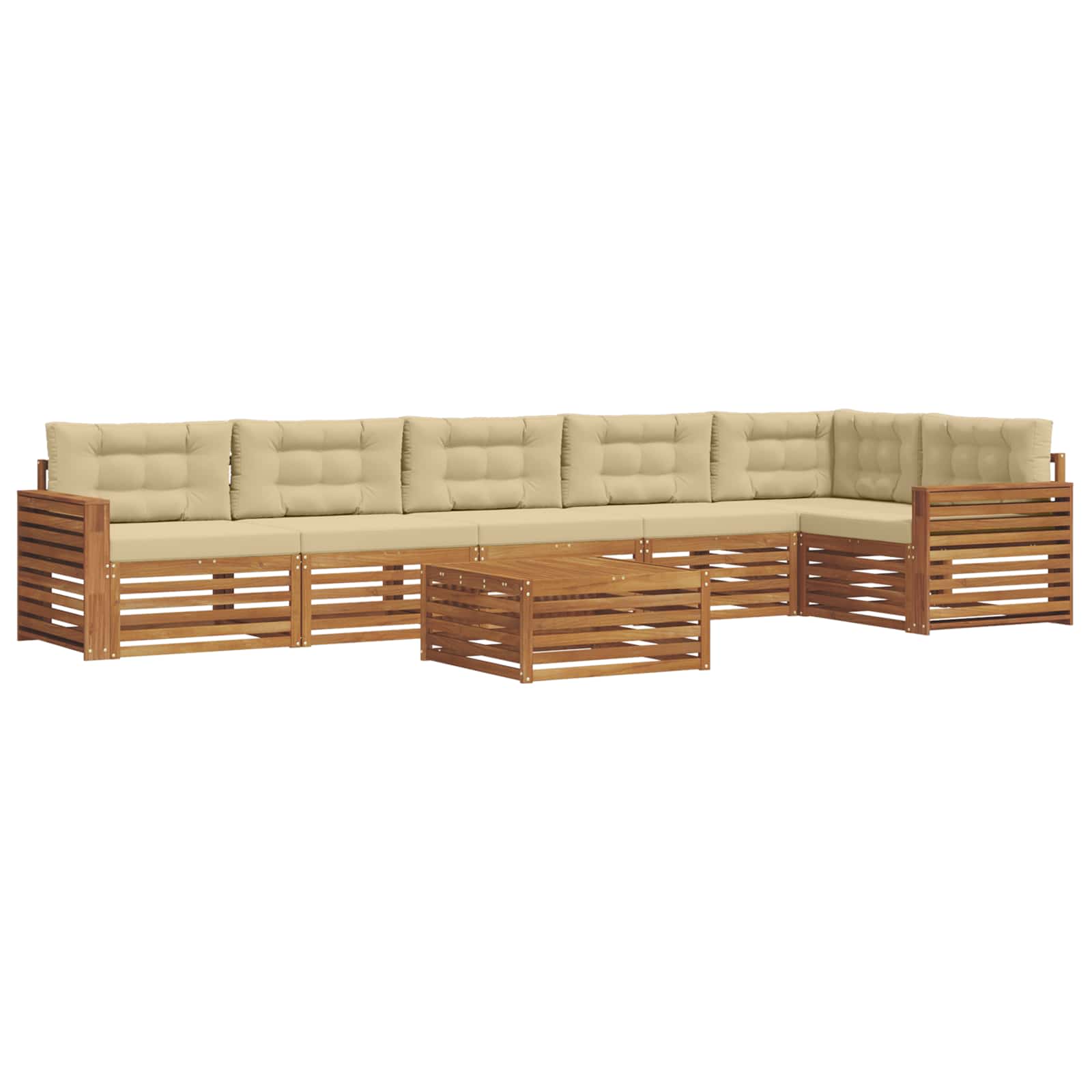 Set vanjskih sofa 7 kom. Prirodna i bež