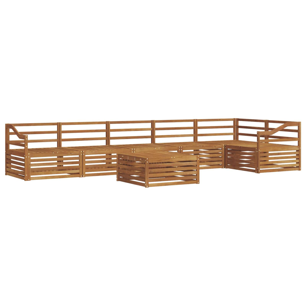 Set vanjskih sofa 7 kom. Prirodna