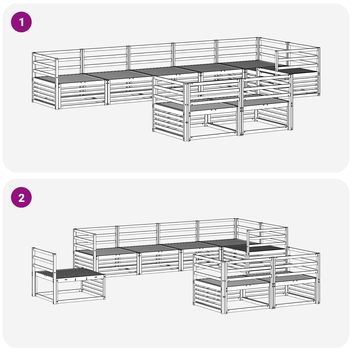 Set vanjskih sofa 8 kom. Prirodna Čvrsto drvo akacije Smeđa 404 x 166,5 x 73 cm