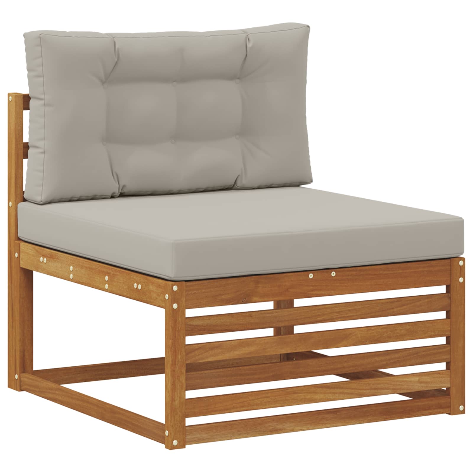 Set vanjskih sofa 7 kom. Prirodna i svijetlo siva