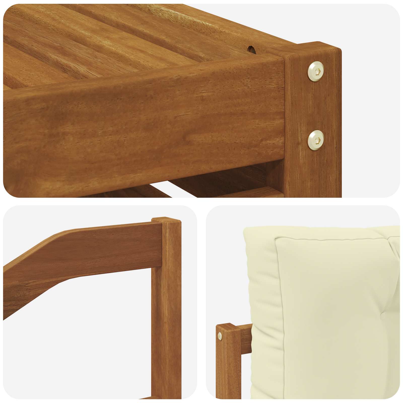 Set vanjskih sofa 7 kom. Prirodna i krem