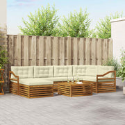 Set vanjskih sofa 7 kom. Prirodna i krem