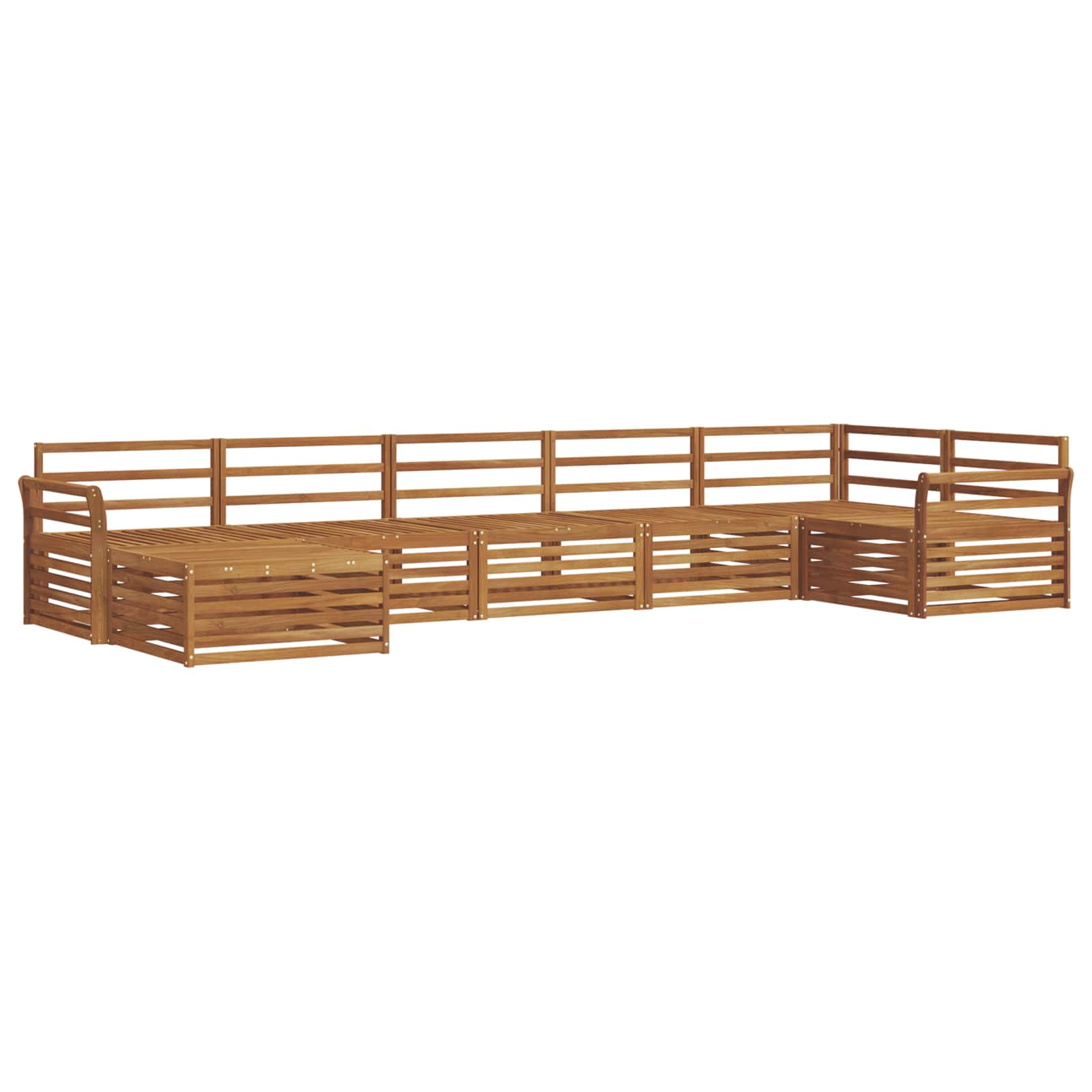 Set vanjskih sofa 7 pcs Prirodna