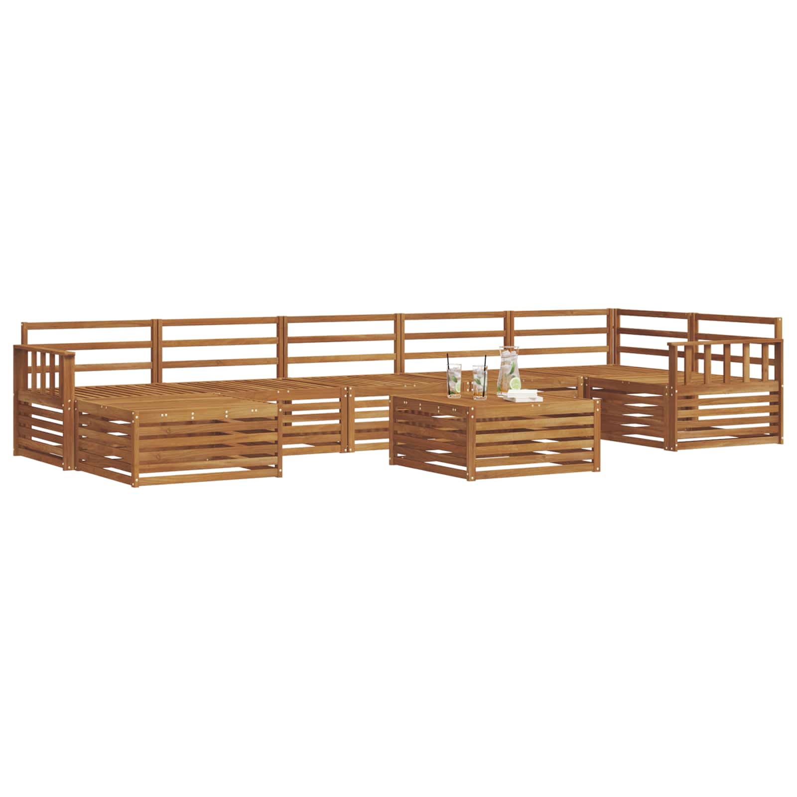 Set vanjskih sofa 8 pcs Prirodna