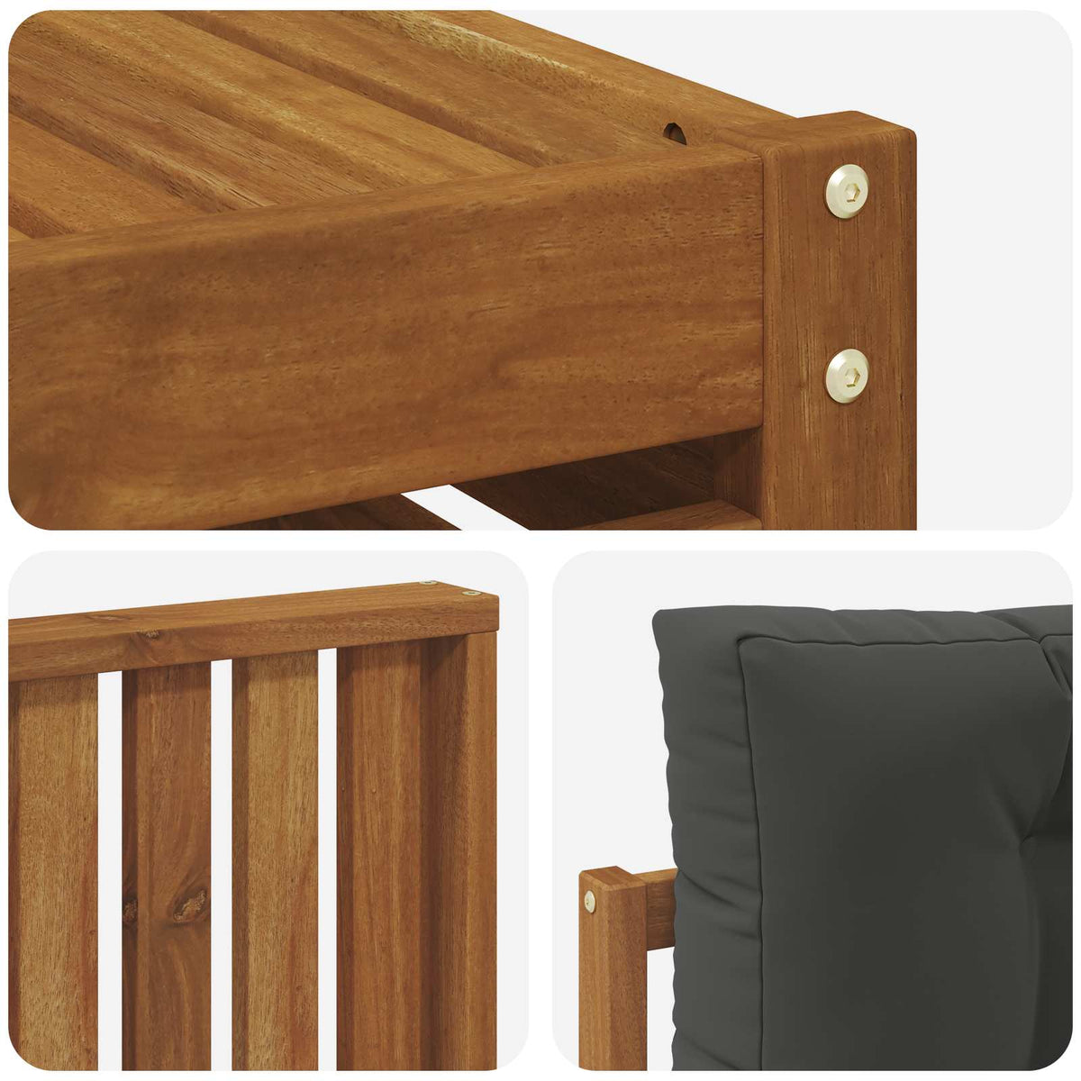 Set vanjskih sofa 8 kom. Prirodna i antracit