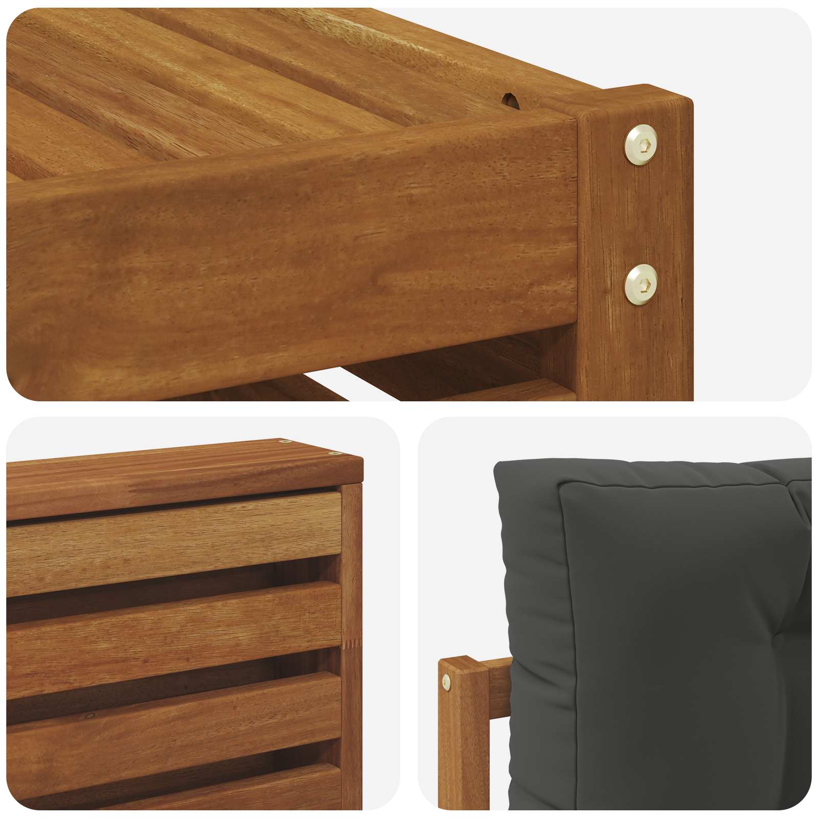 Set vanjskih sofa 8 kom. Prirodna i antracit