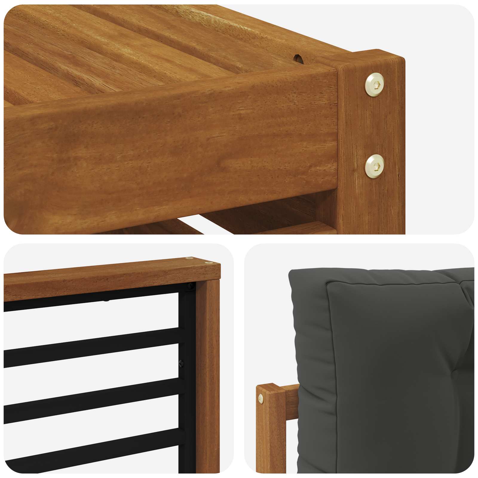 Set vanjskih sofa 8 kom. Prirodna i antracit