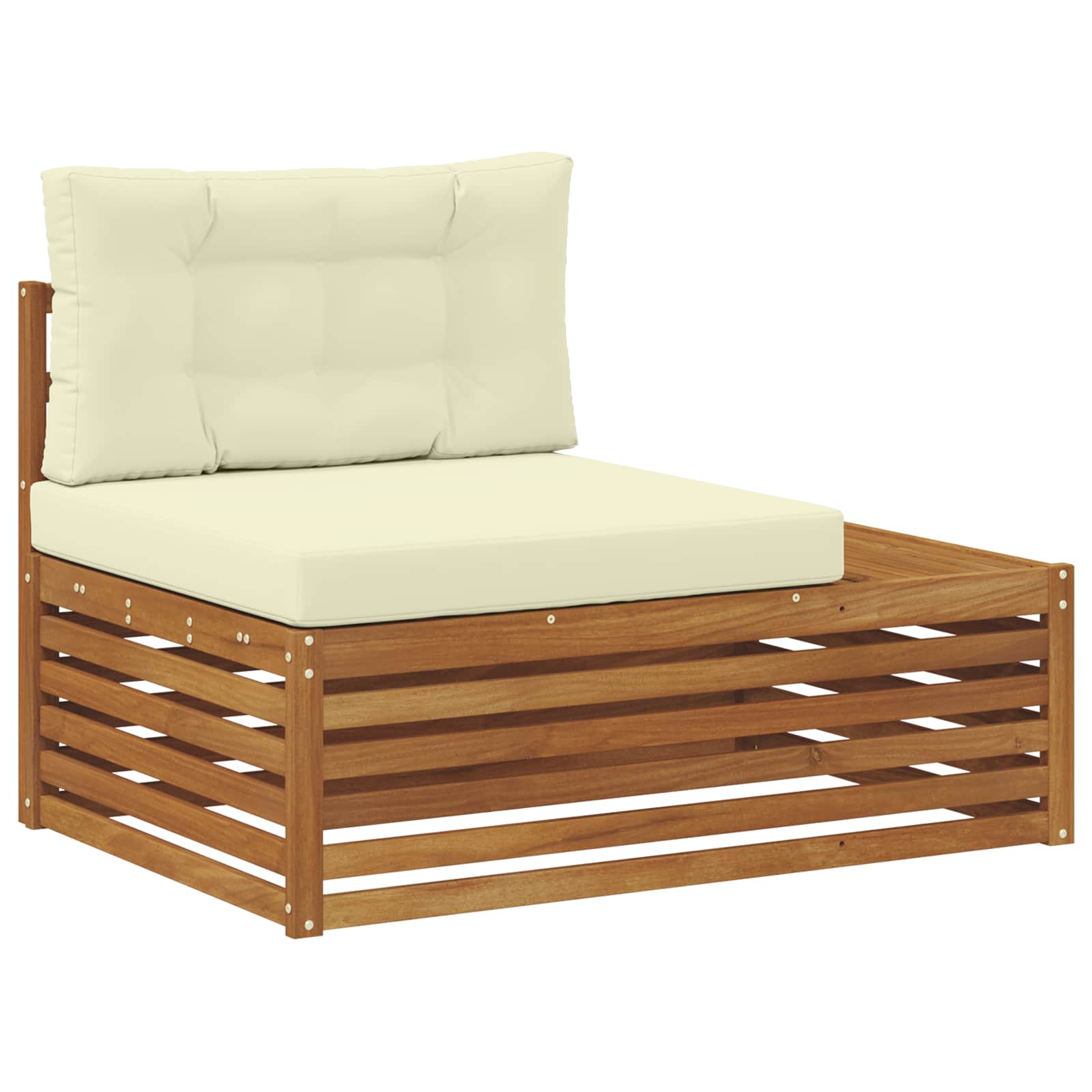 Set vanjskih sofa s jastukom 3 Komad Prirodna i krem