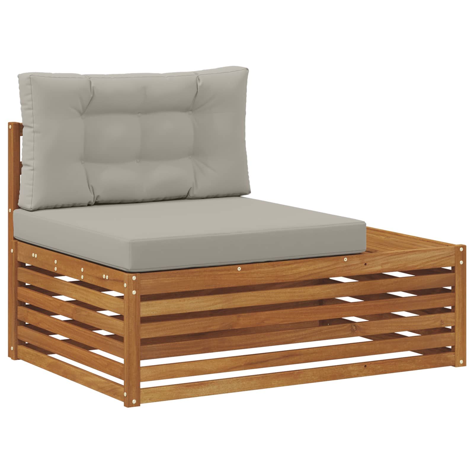 Set vanjskih sofa s jastukom 6 Komad Prirodna i svijetlo siva