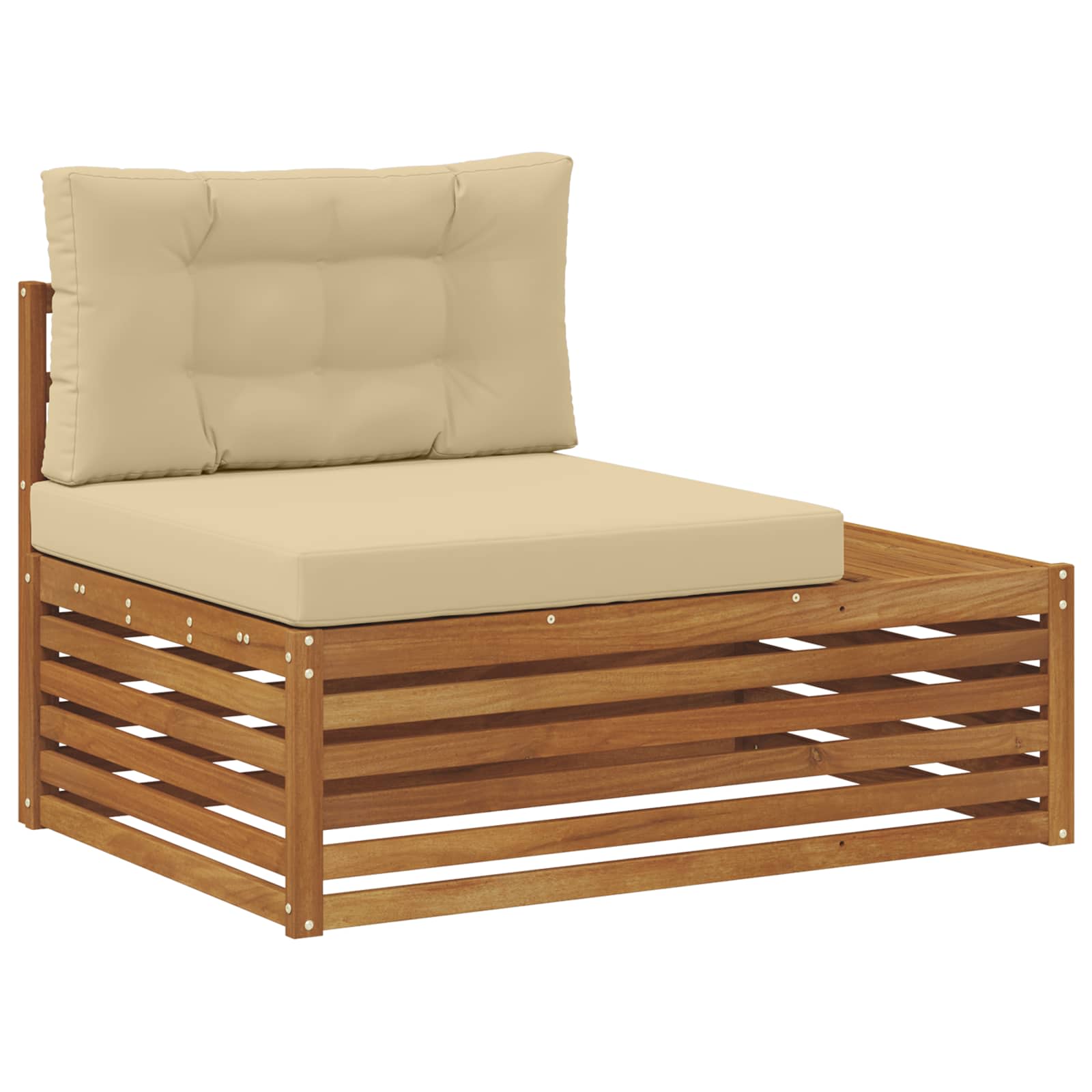 Set vanjskih sofa s jastukom 6 Komad Prirodna i bež